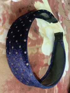 Navy Polka Dot Headband
