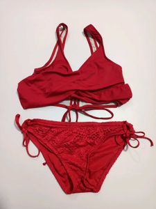 Mint Condition Red Halter Bikini  Size S Imported
