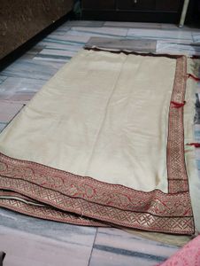 Banarasi Border Beautiful Saree With Blouse Piece