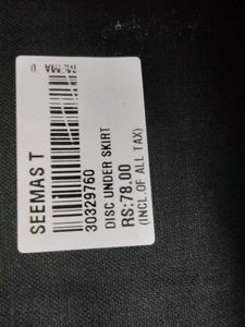 Underskirt for Saree Cotton Black