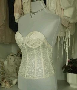 White Lace Bustier Corset