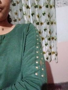 Green Embellished Top