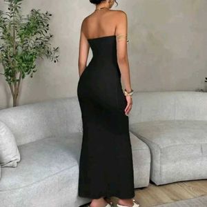 Sleek Black Tube Dress