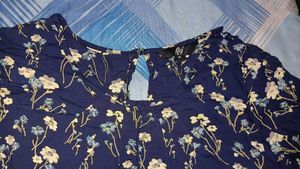 Printresty Floral Lace Trim Top