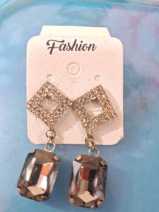 Sparkling Gemstone Drop Earrings