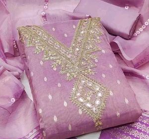 Elegant Lavender Dress Material