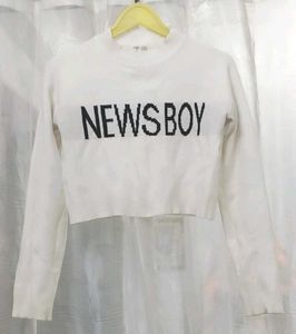 Korean Crop Sweater 🤍✨