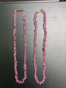 Pink Stone Chip Necklaces (Set of 2)