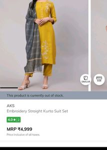 AKS Kurta Set From AJIO