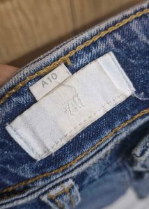 H&amp;M Blue Slim High Ankle Jeans