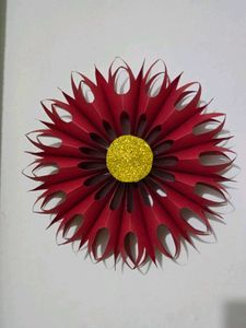 Red Paper Flower Decor