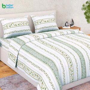Better Cotton Floral Stripe Bedding