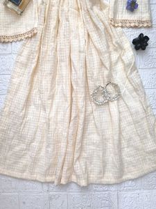 Elegant Cream Long Dress🎀