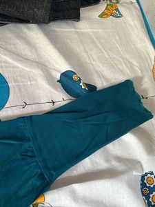 Teal Mock Neck Blouse