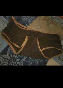 Comfortable Brown &amp; Pink Lace Trim Panties