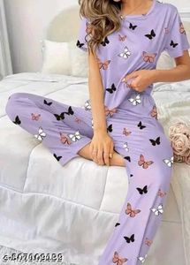 Butterfly Print Pajama Set