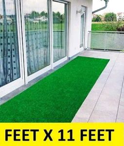 2  by 11 Feet Green Artificial Gra