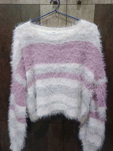 Striped Fuzzy Forever 21 Sweater
