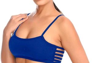 Blue padded Sports Bra