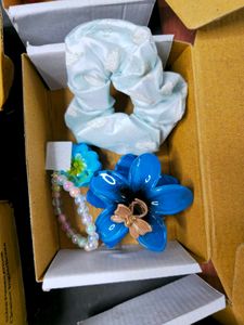 Scrunchie &amp; Flower Hair Clip Sets