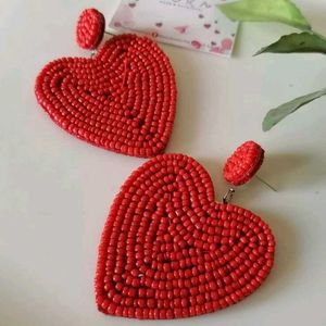 Red Heart Earrings❤️