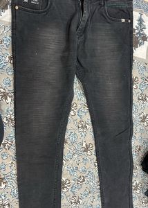 Stylish Dark Grey Denim Jeans