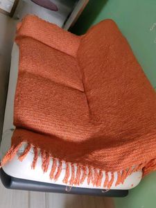 Cozy Orange Throw Blanket