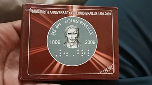 Louis Braille  2rs UNC  With a yellowish Tone