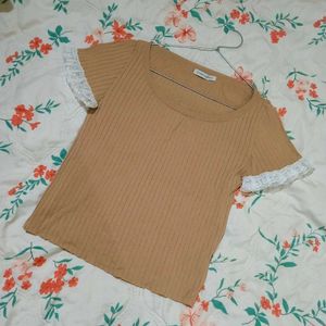 Lacy Ribbed Tee