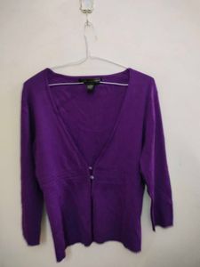 Purple Cardigan with Buttons (2 piece set)