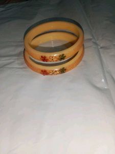 Vintage Floral Bangles - Set of 2