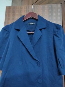 SALE 🛍️ Blue Wrap Top Cum Blazer