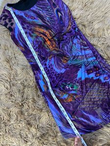 Stunning Peacock Print Mini Dress