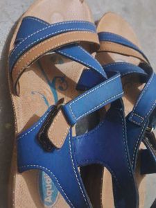 Blue &amp; Tan Sandals