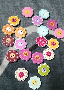 Combo Of Cute Wooden Buttons & Pearl