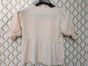 New With Tag Korean Beige Crop Top