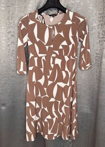 Mini Brown Flared Dress