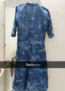 Stylish Blue Tie-Dye Kurti
