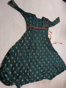 Green Indian Anarkali Dress