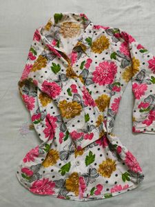 Floral Print Long Sleeve Shirt