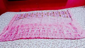 Pink Floral saree