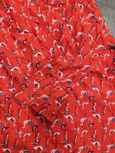 Red Flamingo Print Top