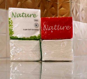 Pack Of 4 Nature Tissue Paper Super Soft Napkin