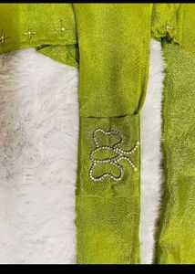 Green Mirror Work Kurta Set