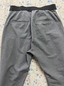 Grey Zara Trousers With White Stripe In Side