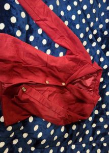 Red Suede-Like Blazer