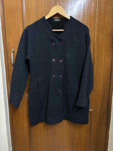 Double-Breasted Coat Sweater