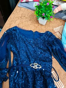 Party Wear One Piece Shimmer Dress Size 9-12