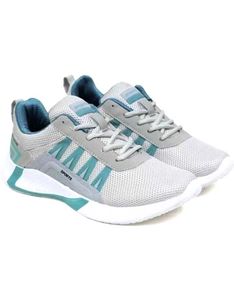 Sporty Grey &amp; Teal Sneakers