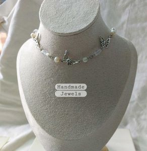 Butterfly Bead Choker Necklace